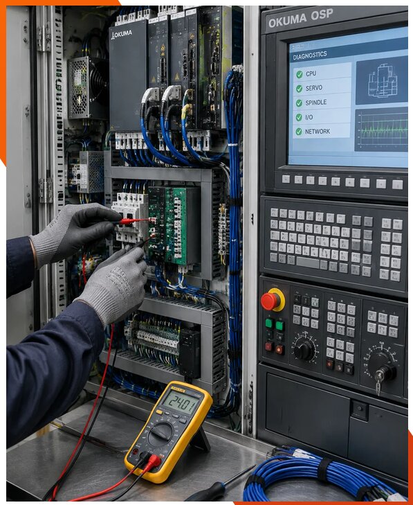 Ремонт систем ЧПУ Okuma OSP в Карасуке